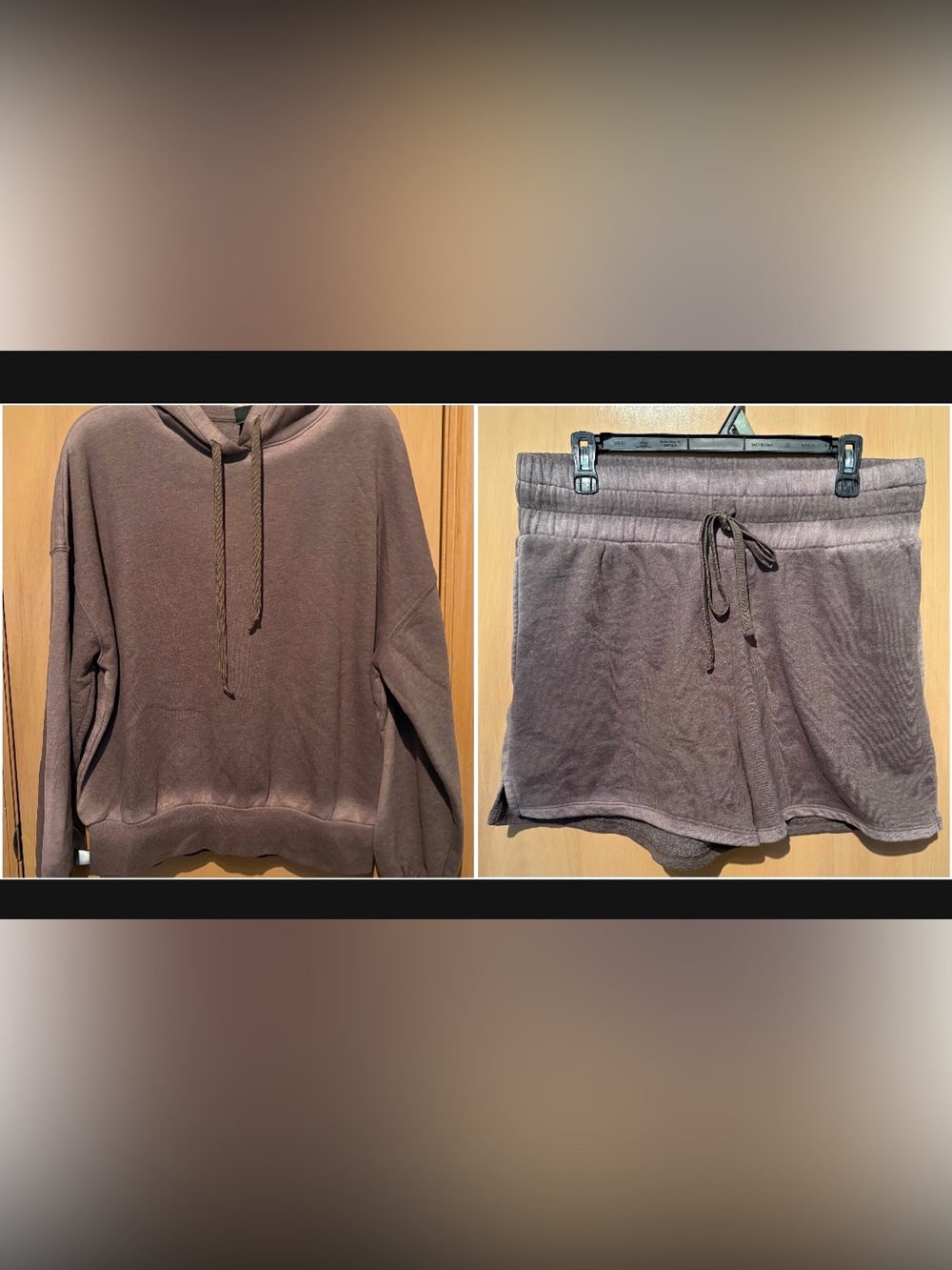 Wild Fable loungewear set features matching cropped hoodie & high-waist shorts L